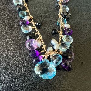 Anzie Multistone Cluster necklace